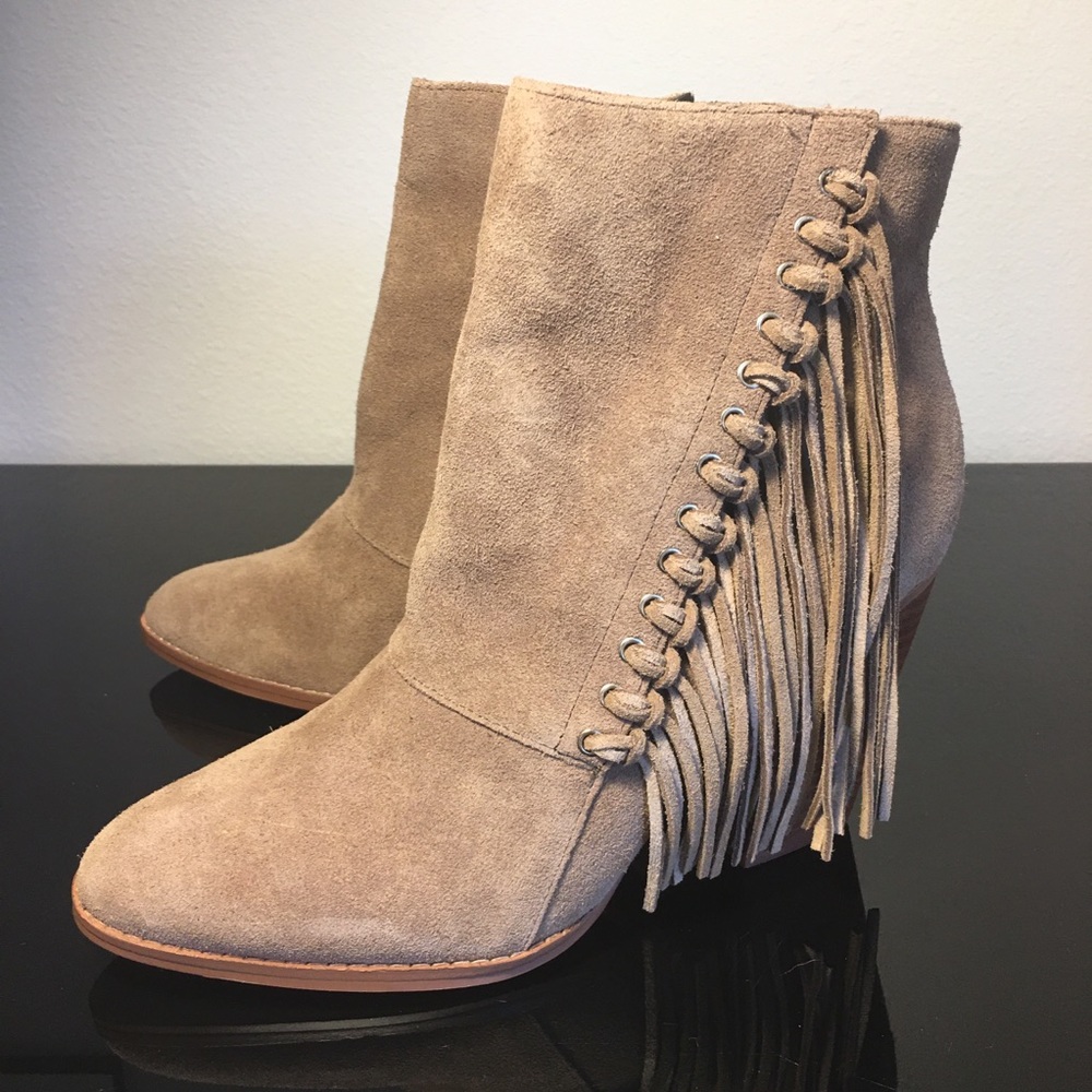 NWT Aldo 'Linsey' Suede Fringe Ankle Boot